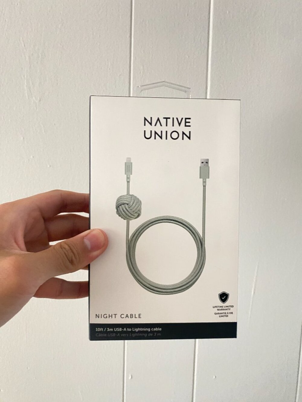 Native Union Night Cable USB-A Cable 10ft Sage for iPhone iPad Reinforced - Picture 5 of 5